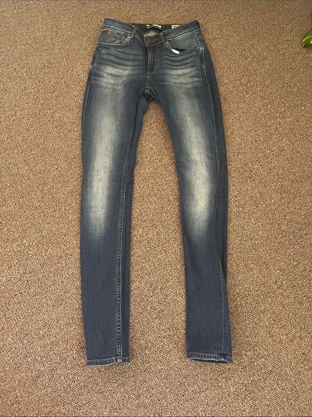 Garcia Jeans in Skinny Washed Blue Stretch Denim